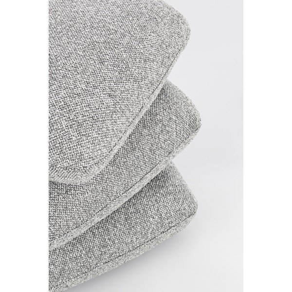 Puf gri cu tapițerie din țesătură bouclé Antara – Bizzotto-image-4