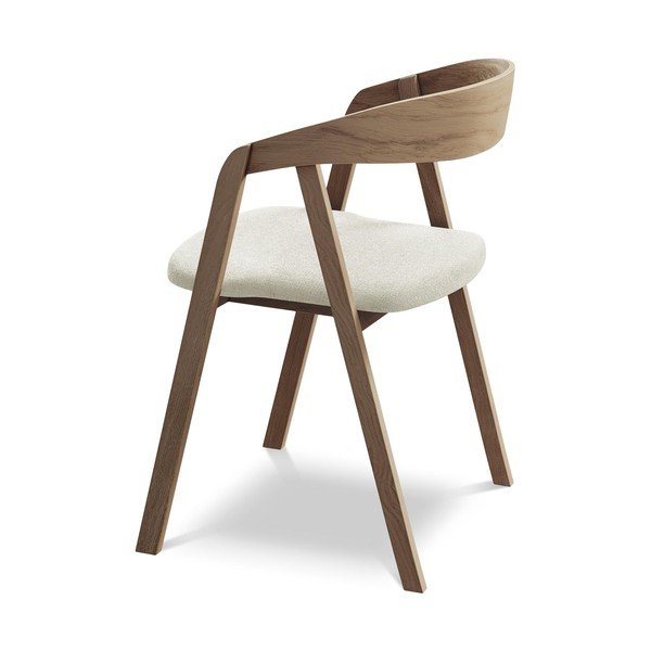 Scaun de sufragerie crem din lemn masiv Erika – Makamii-image-3