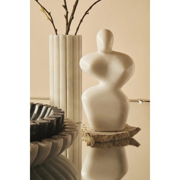 Vază albă din marmură (înălțime 20 cm) Savio – Premier Housewares-image-2