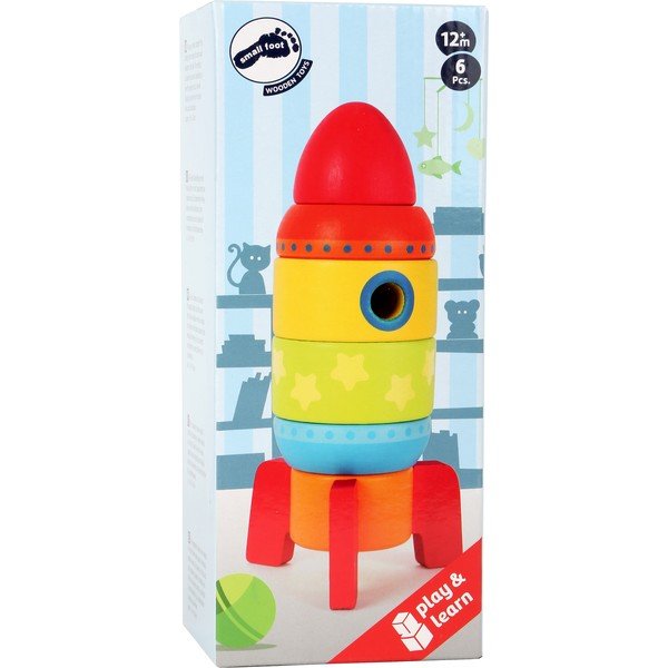 Joc din piese de lemn pentru copii Legler Rocket-image-1