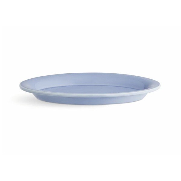 Farfurie din gresie ceramică Kähler Design Ursula, 28 x 18,5 cm, albastru mov