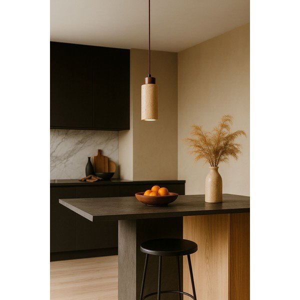 Lustră bej cu abajur din piatră ø 6,5 cm Selma – Opviq lights-image-1