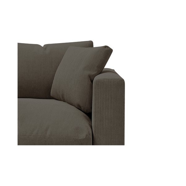 Canapea din catifea reiată gri închis 220 cm Comfy - Scandic-image-4