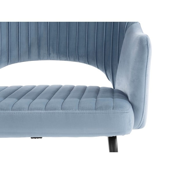 Scaune de dining albastre 2 buc. din catifea Britney - Støraa-image-1