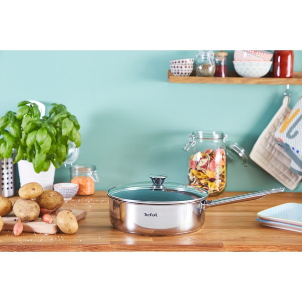 Tigaie cu capac din inox  ø 24 cm Cook Eat – Tefal-image-1