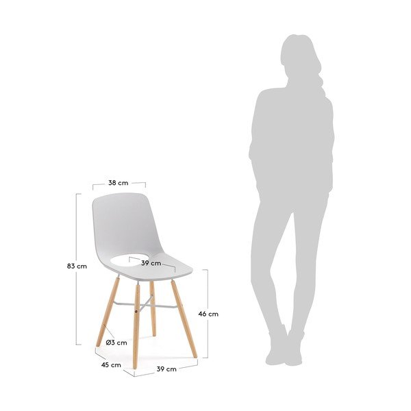 Set 2 scaune La Forma Kint, gri-image-1