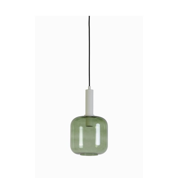 Lustră verde cu abajur din sticlă ø 21 cm Lekar – Light & Living