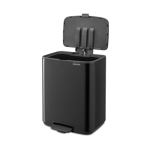 Coș de gunoi negru mat cu pedală din oțel 12 l Bo – Brabantia-image-2