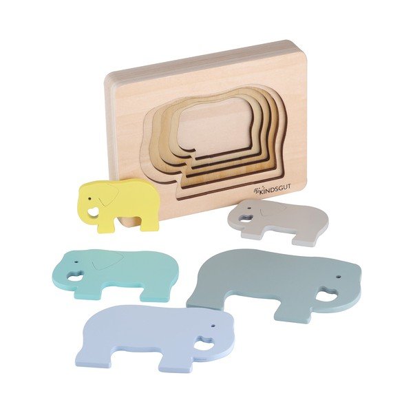 Puzzle din lemn pentru copii Kindsgut Elefant-image-4