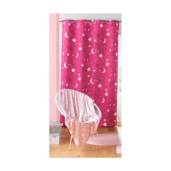 Draperie pentru copii roz blackout 140x260 cm Moonlight – douceur d'intérieur-image-2