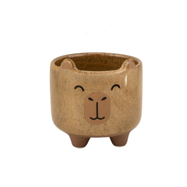 Ghiveci decorativ din gresie pictată manual ø 7,5 cm Mojave Capybara – Sass & Belle