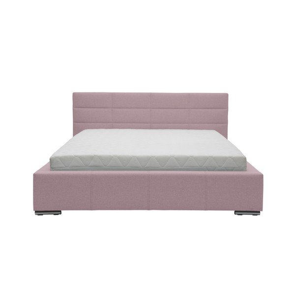 Pat dublu Mazzini Beds Reve, 140 x 200 cm, roz deschis-image-3