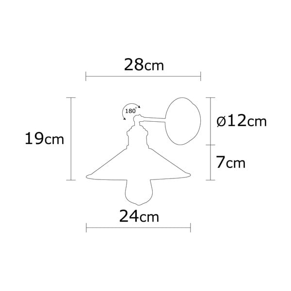 Aplică de perete neagră ø 24 cm Berceste – Opviq lights-image-3