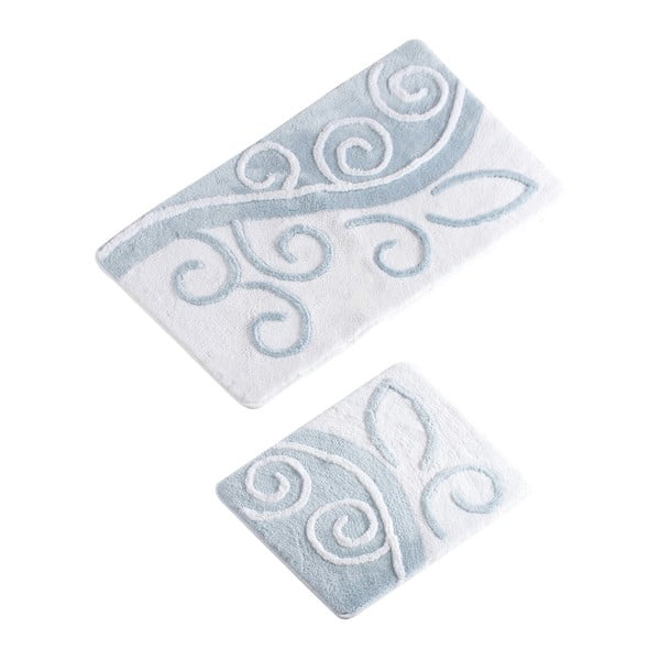 Set 2 covoare de baie Shine Bath Mat Rusmo, albastru deschis