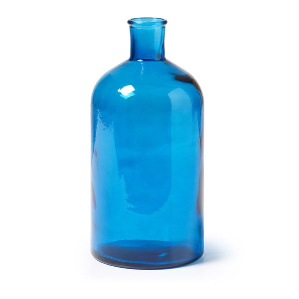 Vază din sticlă La Forma Semplice, înălțime 28 cm, albastru 