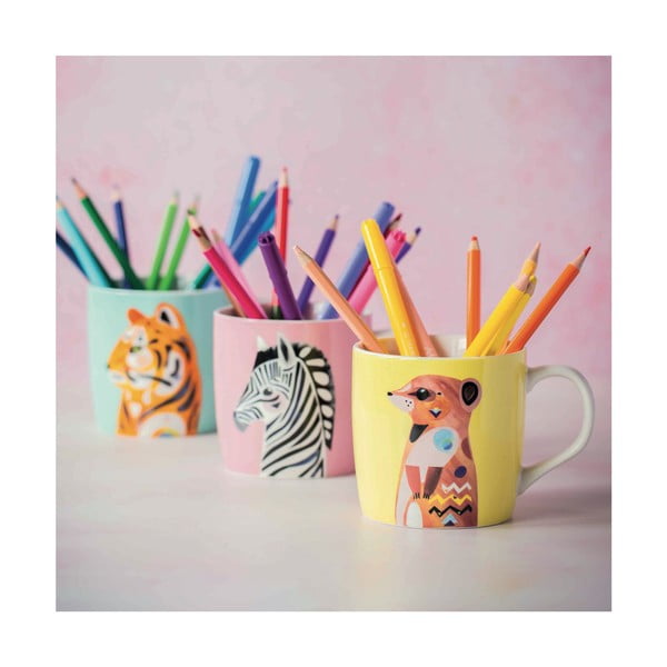 Cană din porțelan Maxwell & Williams Pete Cromer Tiger, 375 ml, albastru-image-3