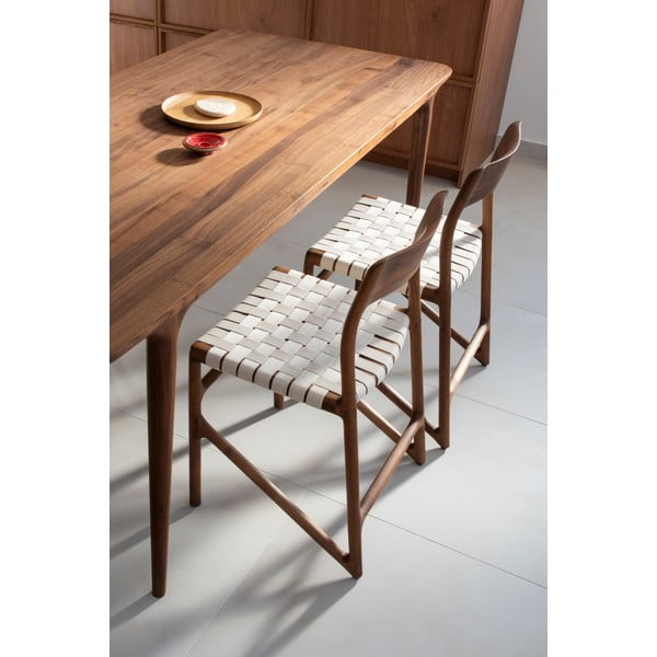 Scaun de dining alb/maro Fawn – Gazzda-image-2