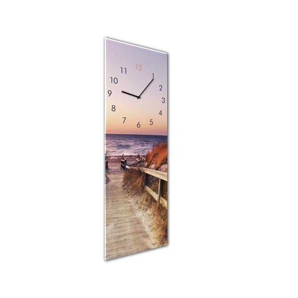 Ceas de perete Styler Glassclock Sunset, 20 x 60 cm-image-1