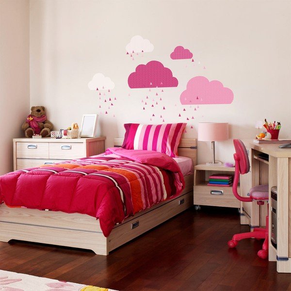 Autocolant Ambiance Scandinavian Clouds, roz-image-1