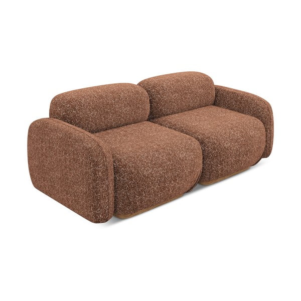 Canapea modulară portocalie/maro 190 cm Ailani – Makamii-image-3