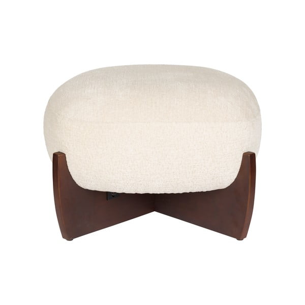 Taburet bej cu tapițerie din țesătură bouclé Emilius – Dutchbone