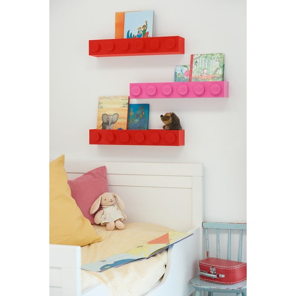 Raft de perete pentru copii LEGO® Sleek, roșu-image-1