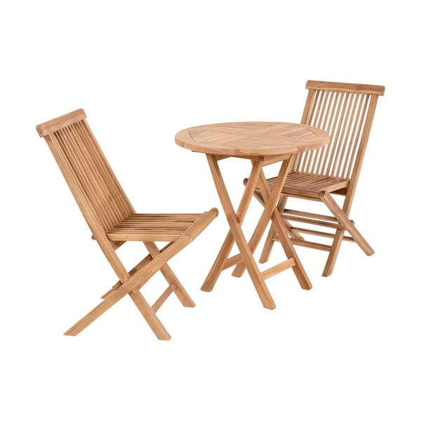 Set de dining pentru grădină în culoare naturală pentru 2 persoane Oviedo and Toledo – House Nordic