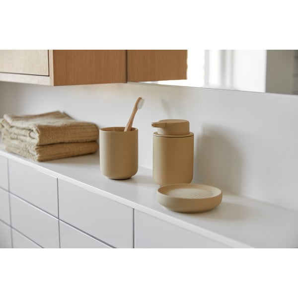 Suport din gresie pentru periuțe de dinți Zone Ume, bej-image-3