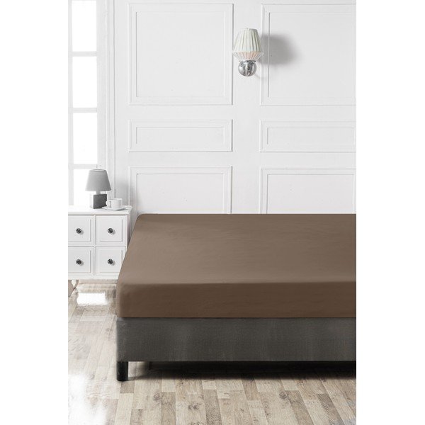 Cearceaf maro din bumbac cu elastic 140x200 cm – Mijolnir-image-2