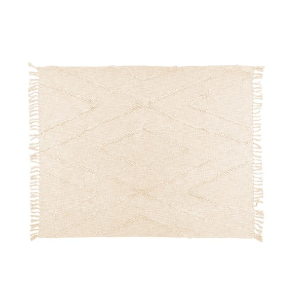 Cuvertură crem din bumbac pentru pat dublu 250x260 cm Sahara - Tiseco Home Studio-image-2