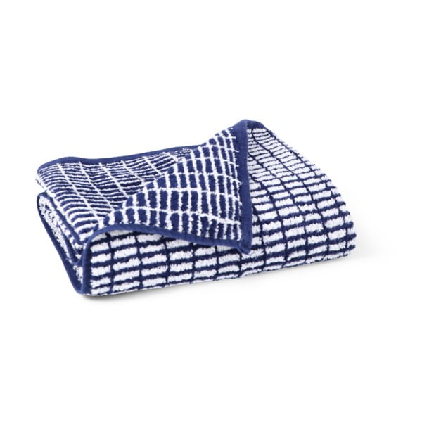 Prosop alb/albastru din amestec de bambus din frotir 50x100 cm Nuance – JUNA