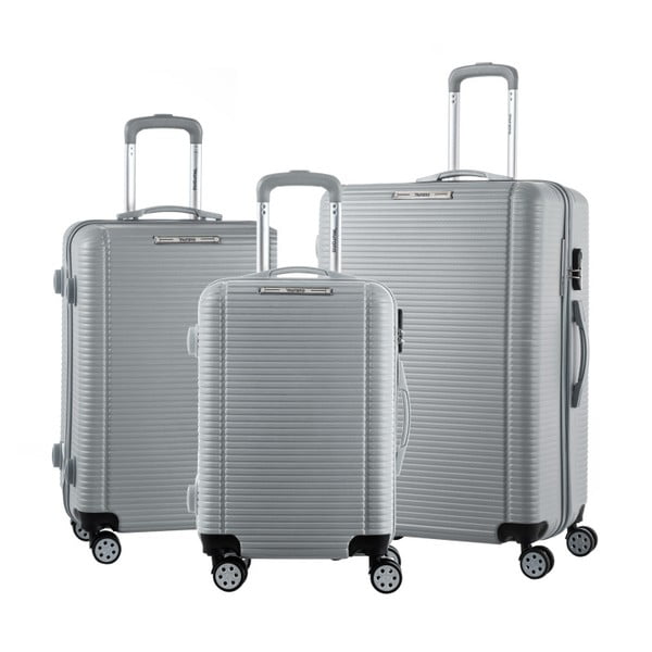 Set 3 valize cu roți Murano Vivienne, gri
