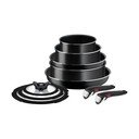 Set de vase pentru gătit 10 buc. din aluminiu INGENIO EASY COOK & CLEAN BLAC L1549042 – Tefal