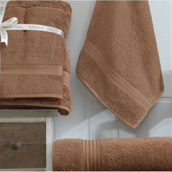 Prosoape de baie maro 2 buc. din bumbac – Mila Home-image-1