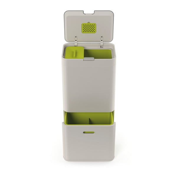 Coș pentru deșeuri reciclabile Joseph Joseph IntelligentWaste Totem 60, verde-image-4