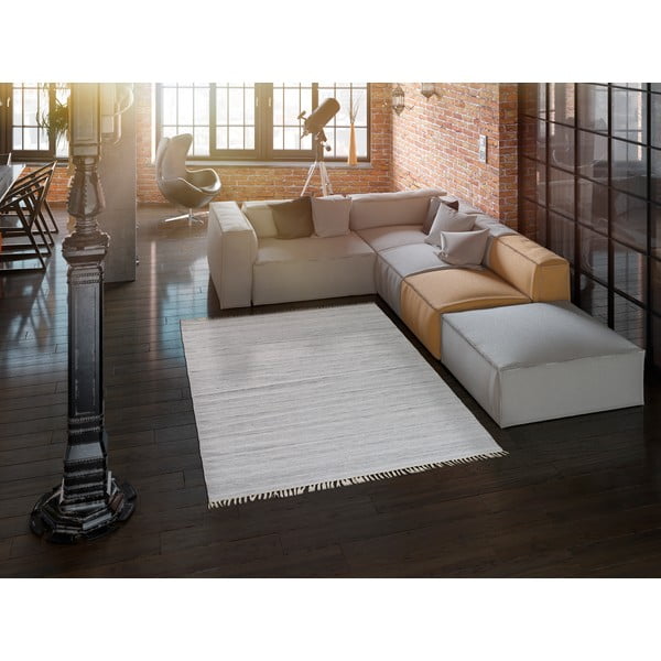 Covor de exterior din plastic reciclat Universal Liso, 140 x 200 cm, gri-image-1