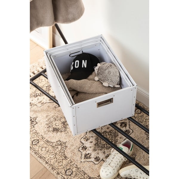 Cutii de depozitare albe 3 buc. din carton Ture – Bigso Box of Sweden-image-2