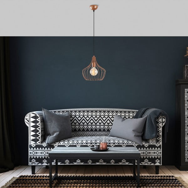 Lustră arămie cu abajur din metal ø 27 cm Mezopotamya – Opviq lights-image-1