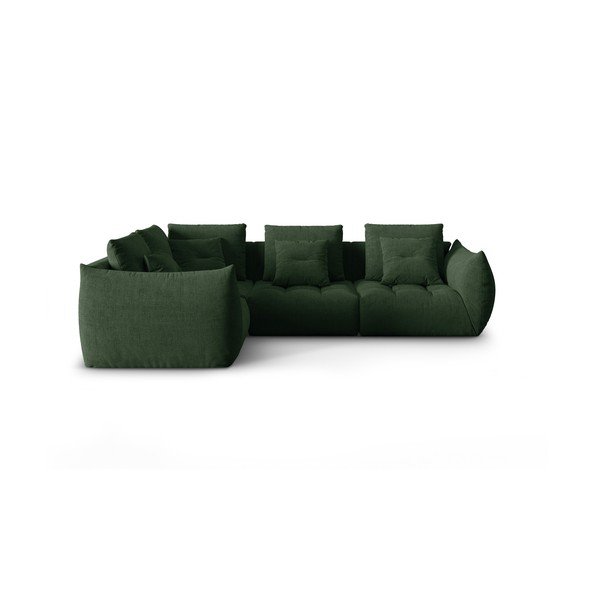 Colțar verde închis (cu colț pe partea stângă /în formă de ”L”) Bloom – Micadoni Home