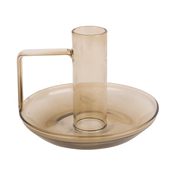 Sfeșnic din sticlă PT LIVING Mod, maro deschis-image-3