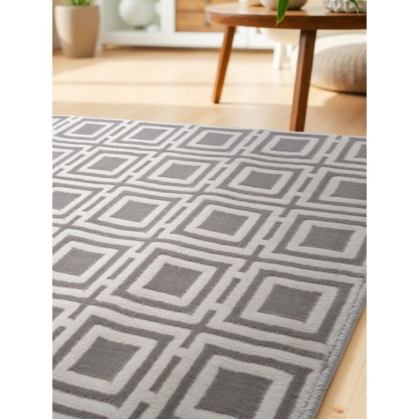 Covor tip traversă gri/crem 80x240 cm Perles Howlite – Elle Decoration-image-3