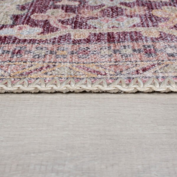 Covor tip traversă roșu deschis lavabil din amestec de fibre reciclate 60x230 cm Windsor – Flair Rugs-image-4