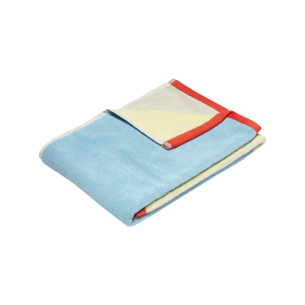 Prosop albastru din bumbac din frotir 50x100 cm Block – Hübsch