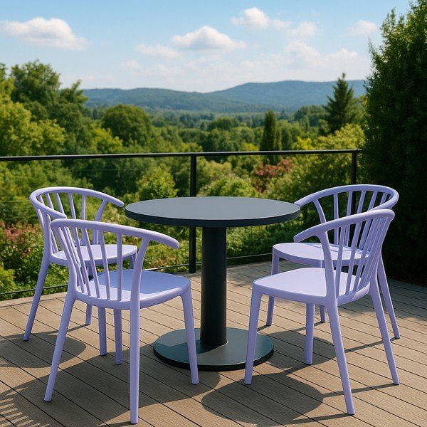 Scaun de grădină mov lavandă din plastic Capri – Bonami Essentials-image-1