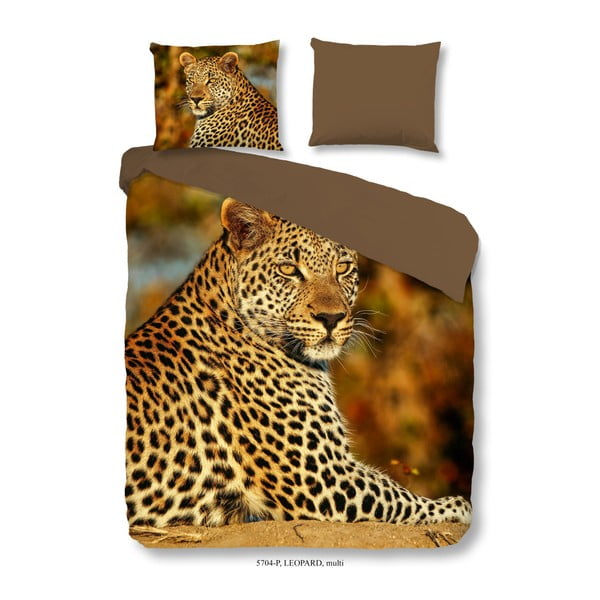 Lenjerie de pat din bumbac Good Morning Leopard, 200 x 200 cm