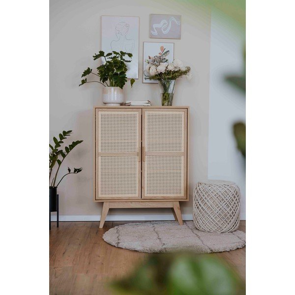 Dulap în culoare naturală cu aspect de lemn de stejar 87x110 cm Bridget – Støraa-image-1