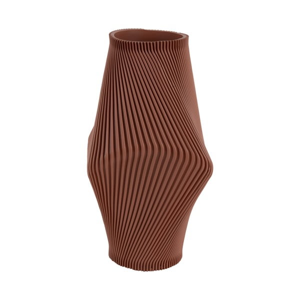 Vază maro din polirășină (înălțime 30 cm) Twisted Rib – PT LIVING-image-2