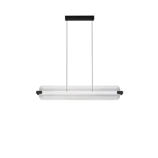 Lustră negru-mat LED cu intensitate reglabilă din sticlă Emery – Nova Luce