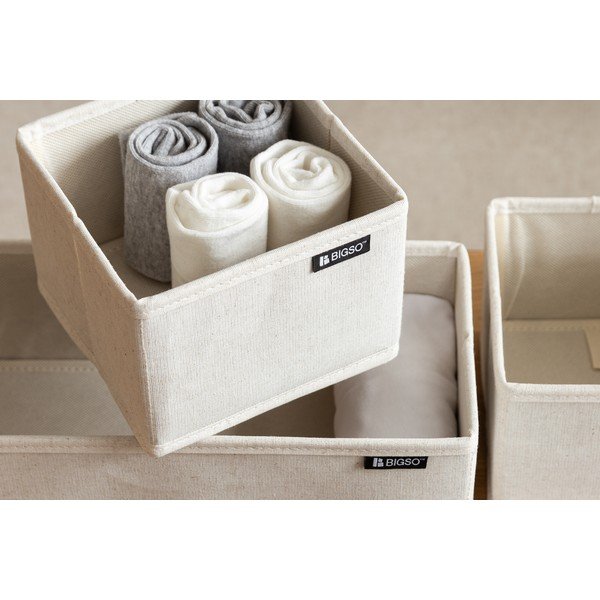 Organizatoare pentru sertare 3 buc. din material textil Soft Storage – Bigso-image-1