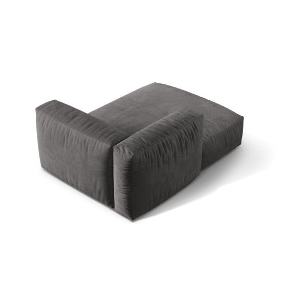 Modul pentru canapea modulară gri cu tapițerie din catifea (cu colț pe partea stângă) Martina – Micadoni -image-2